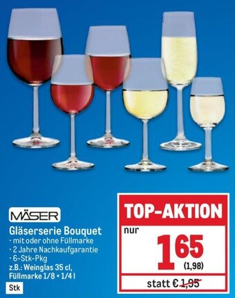 Metro Mäser Gläserserie Bouquet Angebot
