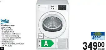 Metro beko Wäschetrockner DE 8537 PAO Angebot