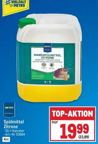 Metro Metro Spülmittel Zitrone Angebot