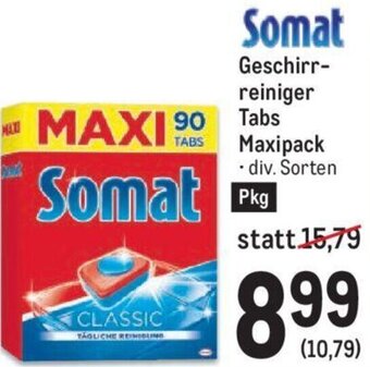 Metro Somat Geschirr-reiniger Tabs Maxipack Angebot