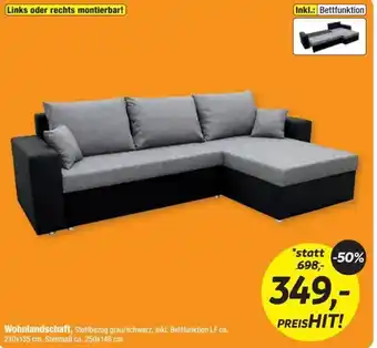 Möbel Ludwig Wohnlandschaft 210x135 cm Angebot