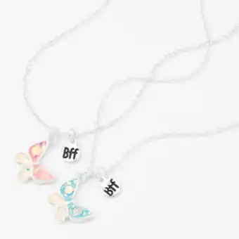 Claire's Best friends glitter butterfly necklaces - 2 pack Angebot