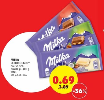 PENNY Milka Schokolade 100g Angebot