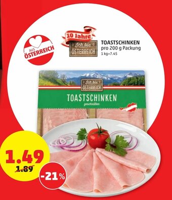PENNY Toastschinken 200 g Angebot