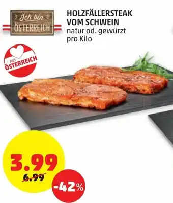 PENNY Holzfällersteak Vom Schwein Angebot