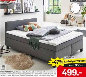 Möbel Ludwig Boxspringbett 140x200 cm Angebot