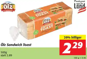 Nah&Frisch Ölz Sandwich Toast 500 g Angebot