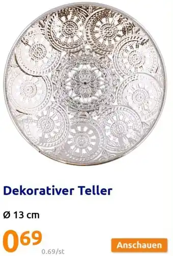 Action Dekorativer Teller ø 13 cm Angebot