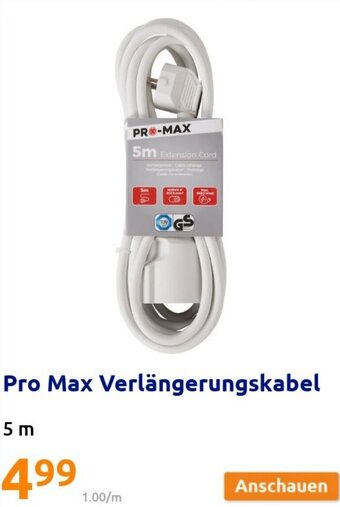 Action Pro Max Verlängerungskabel 5 m Angebot