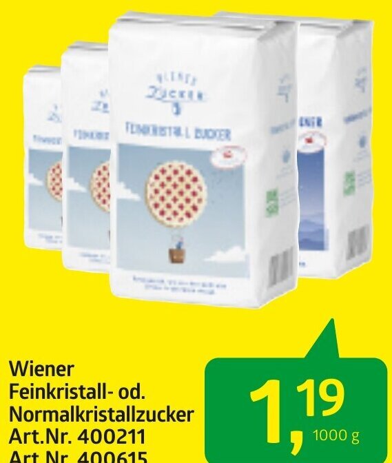 AGM Wiener Feinkristall-od. Normalkristallzucker 1000g Angebot
