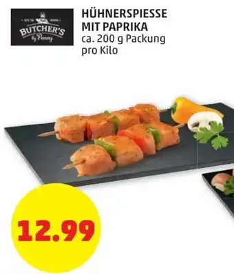 PENNY Hühnerspiesse Mit Paprika 200g Angebot