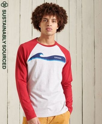 Superdry Organic cotton cali surf long sleeve baseball top Angebot
