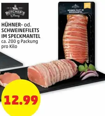 PENNY Hühner Schweinefilets Im Speckmantel 200g Angebot