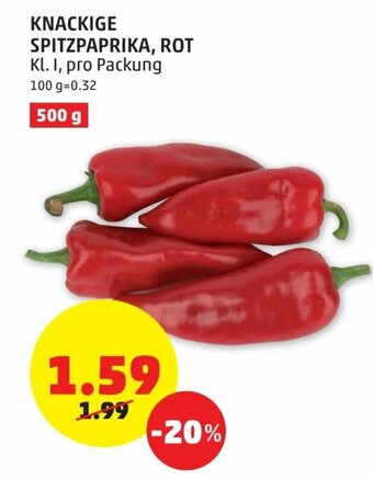 PENNY Knackige Spitzpaprika Rot 500 g Angebot