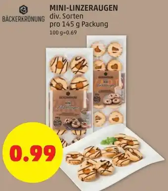 PENNY Mini-Linzeraugen 145g Angebot