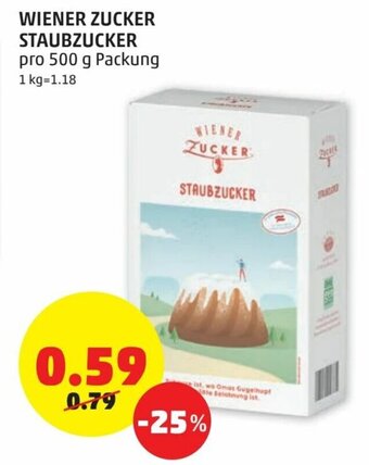 PENNY Wiener Zucker Staubzucker 500 g Angebot
