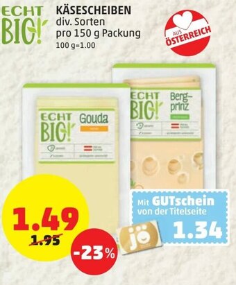 PENNY Käsescheiben 150g Angebot