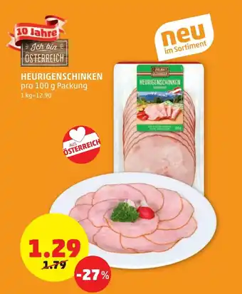 PENNY Heurigenschinken 100g Angebot