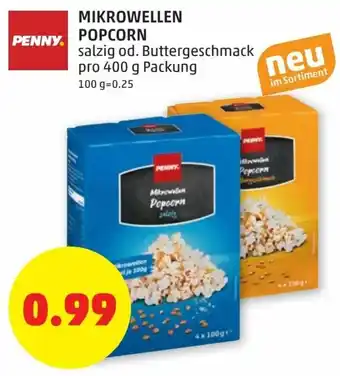 PENNY Mikrowellen Popcorn 400g Angebot