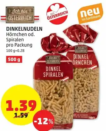 PENNY Dinkelnudeln 500g Angebot