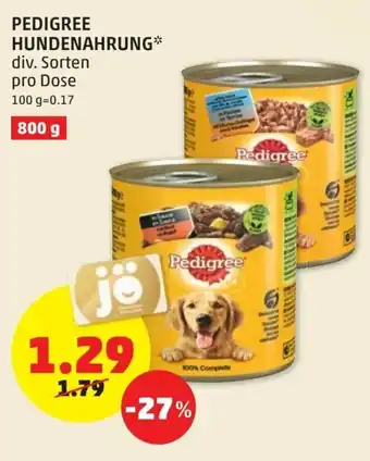 PENNY Pedigree Hundenahrung 800g Angebot