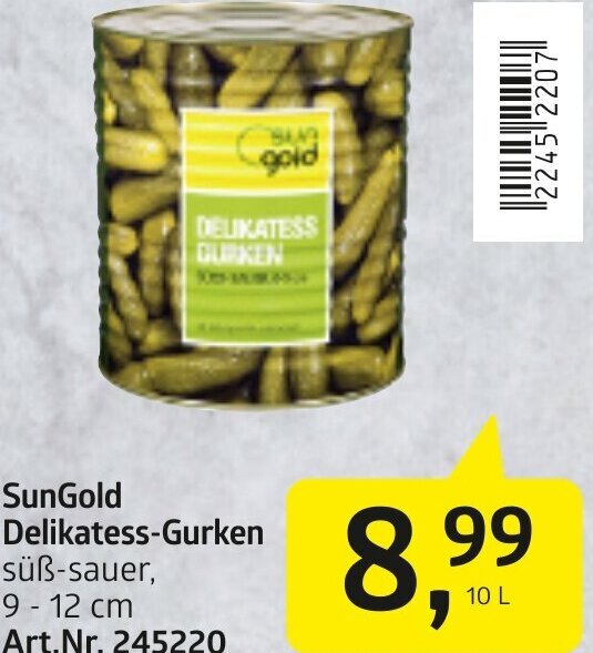 AGM SunGold Delikatess-Gurken 10L Angebot