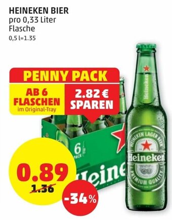 PENNY Heineken Bier 0,33 Liter Angebot