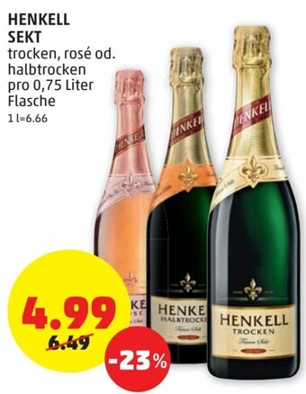 PENNY Henkell Sekt 0,75 Liter Angebot