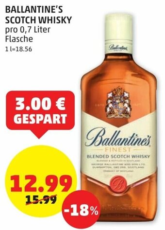 PENNY Ballantine's Scotch Whisky 0,7 Liter Angebot