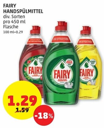 PENNY Fairy Handspülmittel 450 ml Angebot