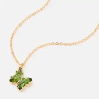 Claire's Butterfly birthstone 16" gold pendant necklace - august Angebot