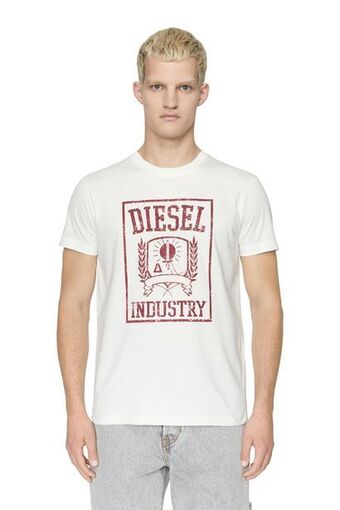 Diesel T-shirt mit aufgeflocktem logoprint Angebot