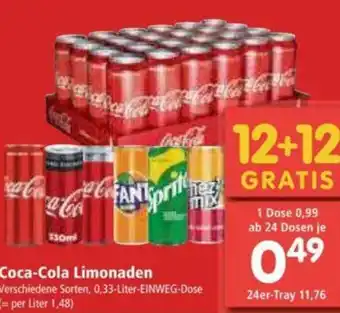 Interspar Coca-Cola Limonaden 0,33 Liter Angebot