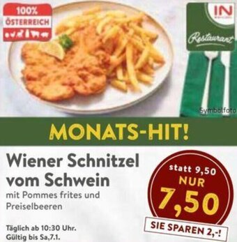 Interspar Wiener Schnitzel vom Schwein Angebot