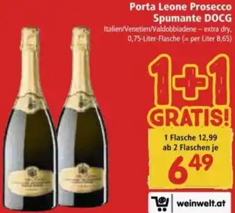 Interspar Porta Leone Prosecco Spumante DOCG Angebot