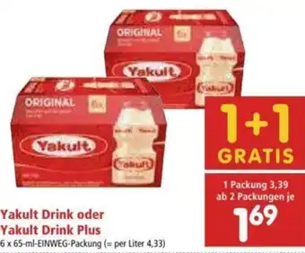 Interspar Yakult Drink oder Yakult Drink Plus 6 x 65 ml Angebot