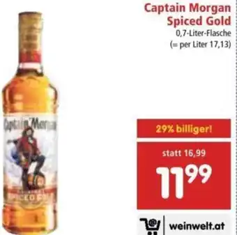 Interspar Captain Morgan Spiced Gold 0,7 Liter Angebot