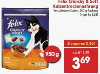 Interspar Felix Crunchy & Soft Katzentrockennahrung 950 g Angebot