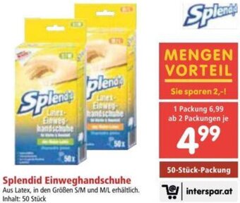Interspar Splendid Einweghandschuhe Angebot