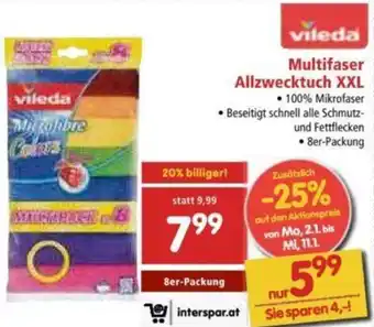 Interspar Vileda Multifaser Allzwecktuch XXL Angebot