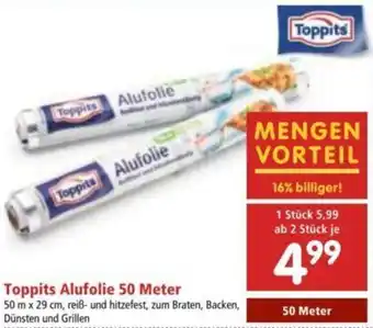 Interspar Toppits Alufolie 50 Meter 50 m x 29 cm Angebot