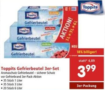 Interspar Toppits Gefrierbeutel 3er-Set Angebot