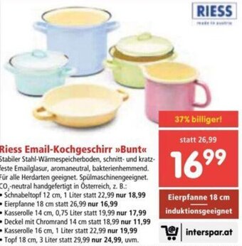 Interspar Riess Email-Kochgeschirr Bunt Angebot