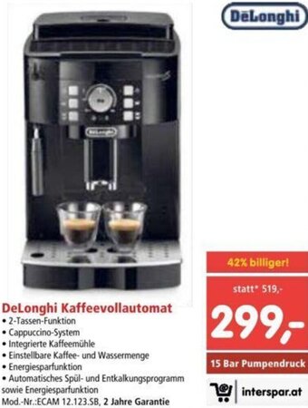 Interspar DeLonghi Kaffeevollautomat Angebot