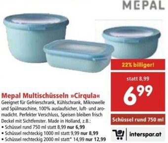 Interspar Mepal Multischüsseln Cirqula Angebot