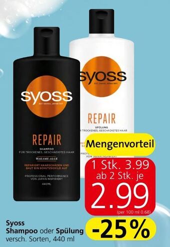 Spar Shampoo Angebot