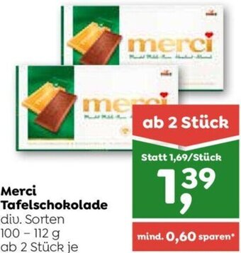 ADEG Merci Tafelschokolade 100-112 g Angebot