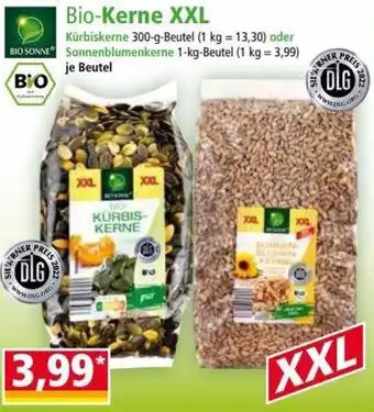 Norma Bio-Sonne Bio-Kerne XXL Kürbiskerne 300g oder Sonnenblumenkerne 1 kg Angebot