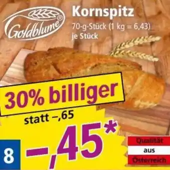 Norma Goldblume Kornspitz 70g Angebot