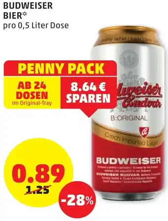 PENNY Budweiser Bier 0.5Liter Angebot